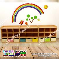6 Bölmeli 3 Çekmeceli Montessori Dolap CK-345631