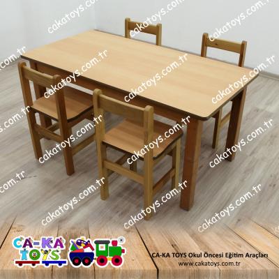 Anaokulu Masası / Ahşap Bazalı Ayaklı CK-309030