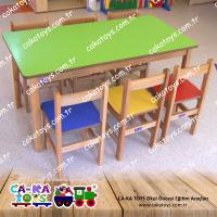 Anaokulu Masası / Ahşap Bazalı Ayaklı CK-309030