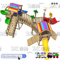 CK-102080 Natüra Baykuşlu Doğa Park / 4 Kaydıraklı