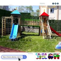 CK-102110 Natürel İki Kuleli Kütük Park