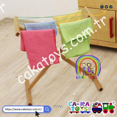 CK-265120 Ahşap Çamaşır Askılığı