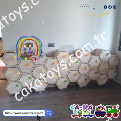 CK-305350 25 Kapaklı Petek Ayakkabılık (Duvar figürleri dahil değildir)