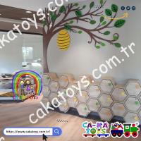 CK-305350 25 Kapaklı Petek Ayakkabılık (Duvar figürleri dahil değildir)