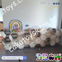 CK-305350 25 Kapaklı Petek Ayakkabılık (Duvar figürleri dahil değildir)