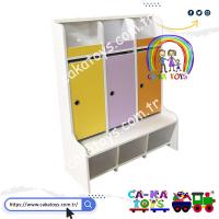 CK-306490 Raflı Banklı Kapaklı Portmanto / 3 Kapaklı 1 Modül