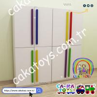 CK-306520 Çubuklu Portmanto / 4 Kapaklı 1 Modül