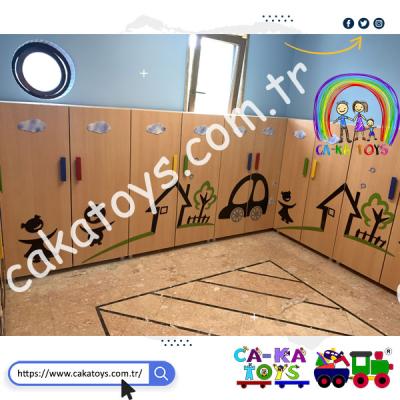 CK-306730 Karikatür Kapaklı Portmanto / 2 Kapaklı 1 Modül