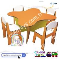 CK-309110 Ahşap Artı Masa (Sandalyeler dahil değildir)