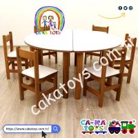 CK-310130 Yarım Daire Masa Grubu / 2 Parça (Sandalyeler dahil değildir)