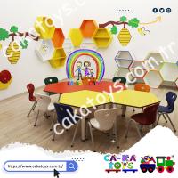 CK-310524 Petek Masa Grubu / 4 Parça (Sandalyeler dahil değildir)