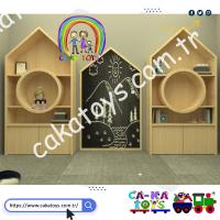 CK-329250 Çatılı Yazı Tahtalı Dolap Grubu / 3 Parça