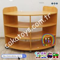 CK-342500 Oval Köşe Tekerlekli Kral Dolap