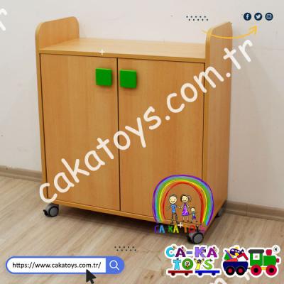 CK-347030 2 Kapaklı Tekerlekli Kral Dolap