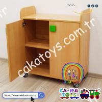 CK-347030 2 Kapaklı Tekerlekli Kral Dolap