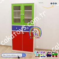 CK-353010 Çekmeceli Kapaklı Öğretmen Dolabı (Sandalye ve Öğretmen Dolabı ve Figürler dahil değildir)
