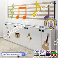 CK-360310 Piyano Kapaklı Müzik Dolabı (Duvar Figürleri dahil değildir)