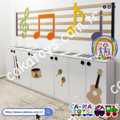 CK-360310 Piyano Kapaklı Müzik Dolabı (Duvar Figürleri dahil değildir)