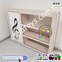 CK-360340 Kapaklı 3 Raflı Müzik Dolabı