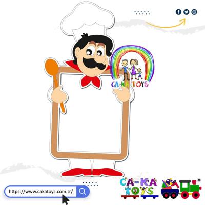 CK-501801 Ahşap Aşçı Yazı Tahtası 