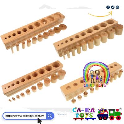 CK-522030 Montessori Kulplu Silindirler