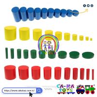 CK-522051 Montessori Renkli Silindirler / Kutusuz
