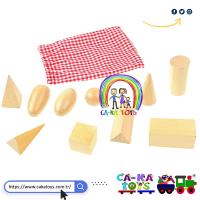 CK-522125 Montessori 3 Boyutlu Geometrik Cisimler / 10 Parça Kutusuz