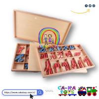 CK-522200 Montessori Taşınabilir Alfabe Kutusu El Yazısı Harfler