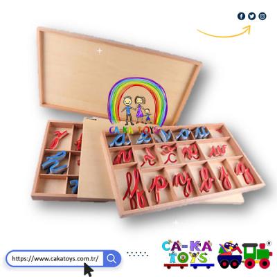 CK-522200 Montessori Taşınabilir Alfabe Kutusu El Yazısı Harfler