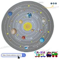 CK-790530 Güneş Sistemi Halısı Çap: 200 cm