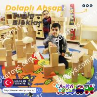 Dolaplı İçi Boş Ahşap Tuğla Bloklar / 64 Parça CK-530010