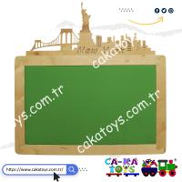 Figürlü Kontra New York Kumaş Pano CK-290030