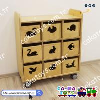 Kontra 9 Çekmeceli Hayvanlı Dolap CK-244090