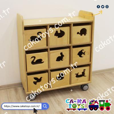 Kontra 9 Çekmeceli Hayvanlı Dolap CK-244090