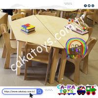 Kontra Oval Trapez Masa Grubu CK-210010 (Sandalyeler ve Oyuncaklar dahil değildir)