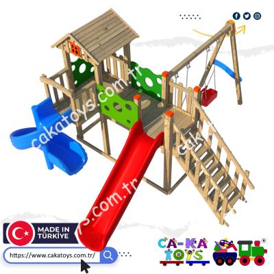 Natüra Salıncaklı Çift Kaydıraklı Park CK-101130