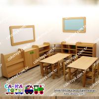 Natürel Tekerlekli Köşe Kral Dolap Grubu / 6 Parça CK-340030