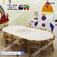 Oval Aktivite Masa Grubu CK-307030 (Dolaplar, Sandalyeler ve Oyuncaklar dahil değildir)