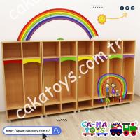 Şeritli Anaokulu Portmantosu CK-306360 (Duvar Figürleri dahil değildir)