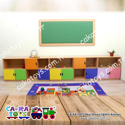 Simple Kapaklı Raflı Dolap Grubu / 5 Parça CK-340102