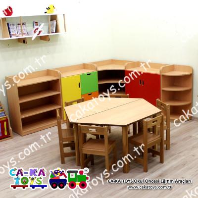 Simple Montessori Köşe Dolap Grubu / 5 Parça CK-340101
